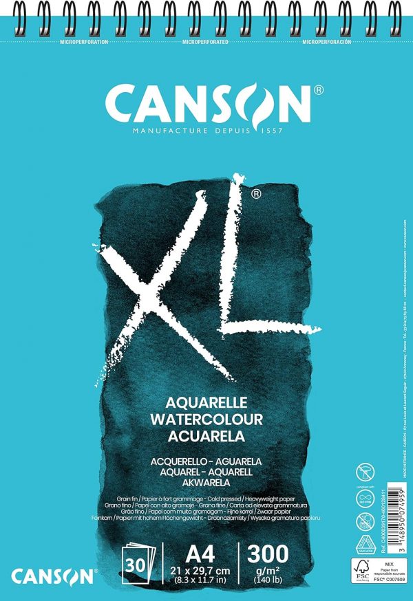 A4 Canson® XL Aquarelle® GF 300 g/m²