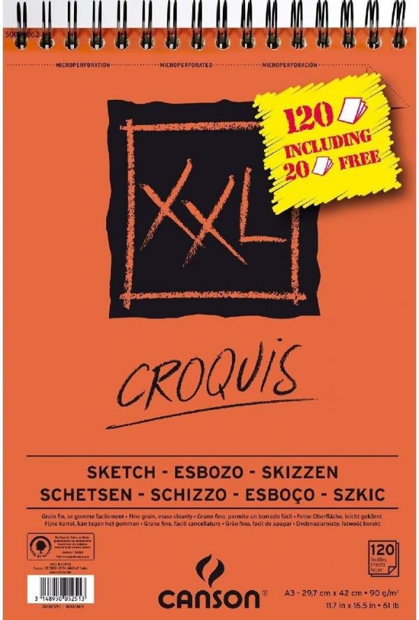 XXL Croquis Canson® A3 GF 90 g/m² - OFFRE SPECIALE 120 + 20 feuilles