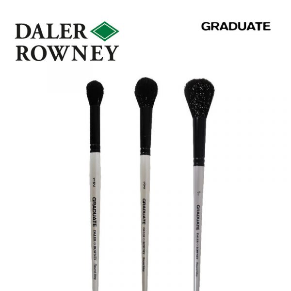Daler-Rowney Graduate - Pinceau poils de chèvre noir usé bombé
