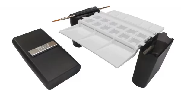 Palette aquarelle nomade 12 demi-godets + 1 pinceau - Portable Painter