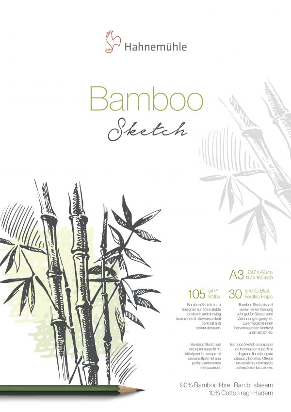 Hahnemühle Bamboo Sketch A3 Grain Fin - 105g/m², 30 feuilles
